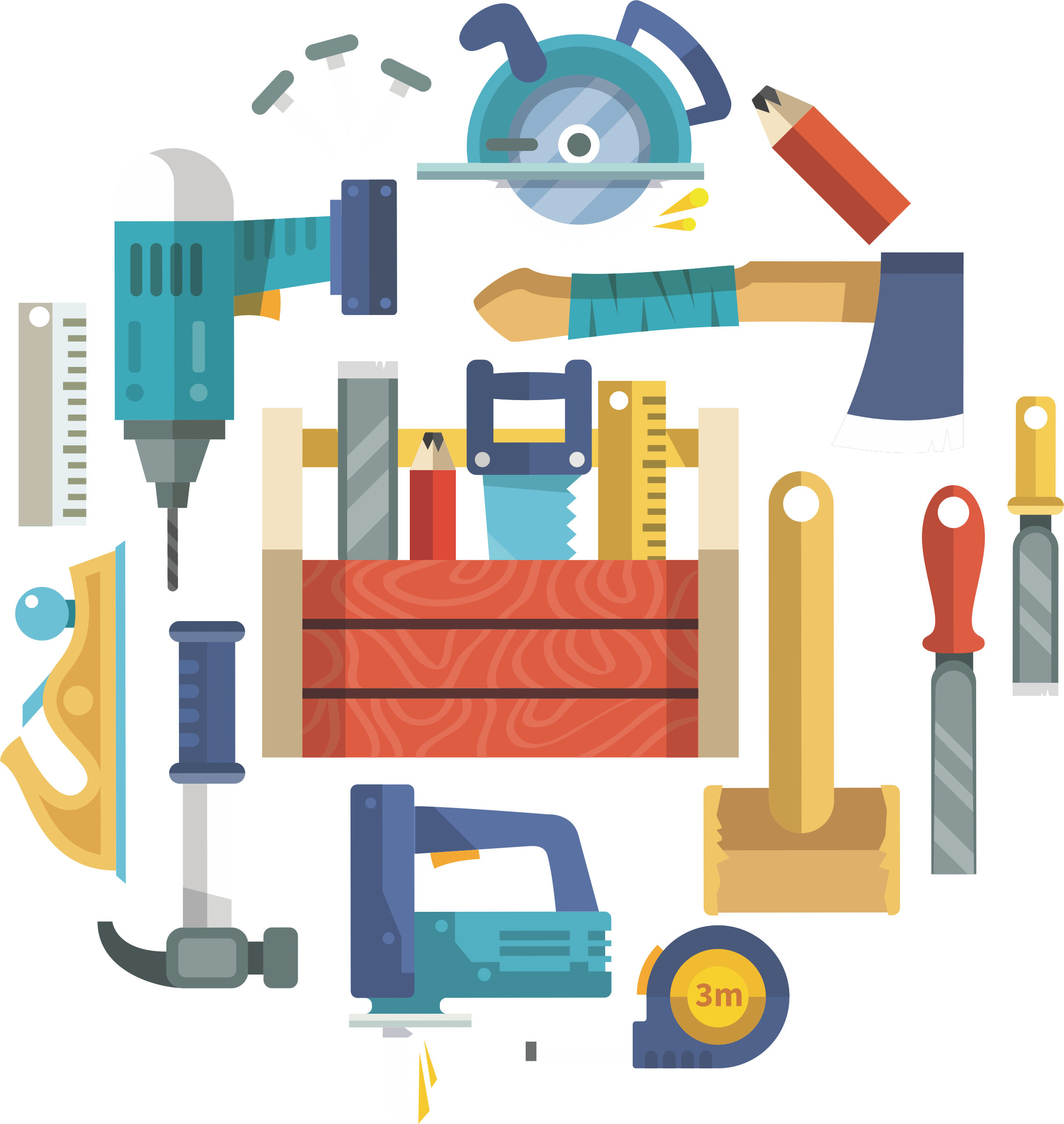 Shop Carpenter Tools and Materials for Home Repairs 